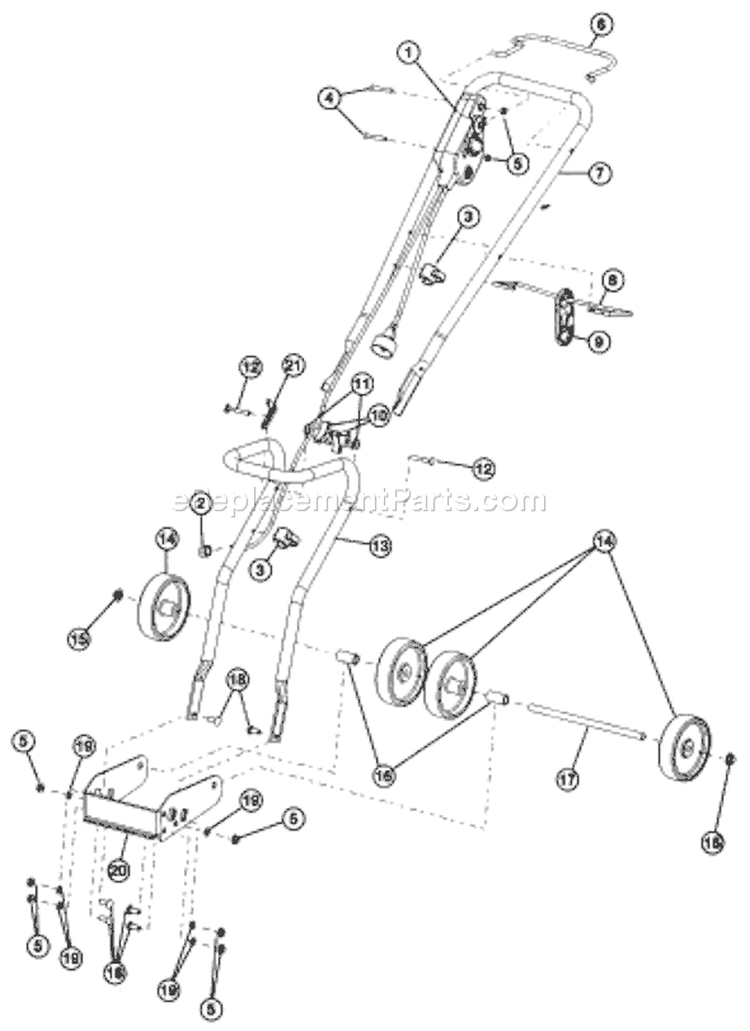 Page A Diagram and Parts List for 31A-040-401 2004 Yard Man Snow Blower